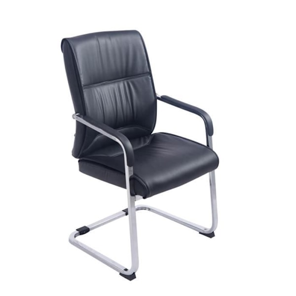 XL Anubis Visitor Chair - CLP - Svart - Imiterat läder - Med armstöd - Inomhus Svart