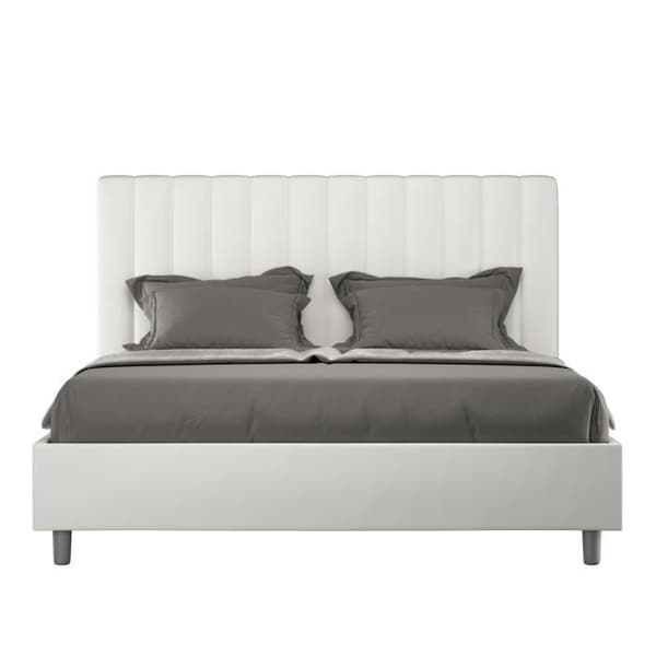 Agueda säng 160x210 utan vit boxspring - Agueda - Dubbelsäng - Vadderad tur - Vit Vit