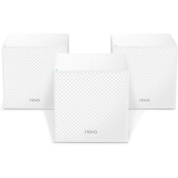 TENDA AC2100 Mesh System 500m² Täckning, Byt ut förlängare/router/CPL, WiFi Mesh Enkel installation, Nova MW12-3 Cubes
