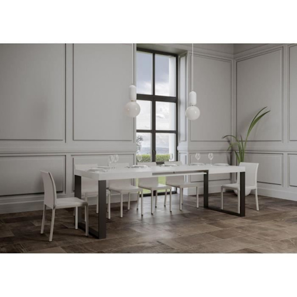 TECNO EVOLUTION 180 utdragbart bord askvitt Vit