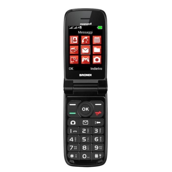BRONDI Magnum 4 mobiltelefon - Flip - Dual SIM - 2,8' - 1,3 MP - 800 mAh - Blå, Lila