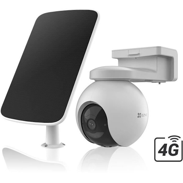 Motoriserad utomhuskamera - EZVIZ - HB8 2K - 10400mAh batteri - Färg mörkerseende - AI-detektion - 360° Vit