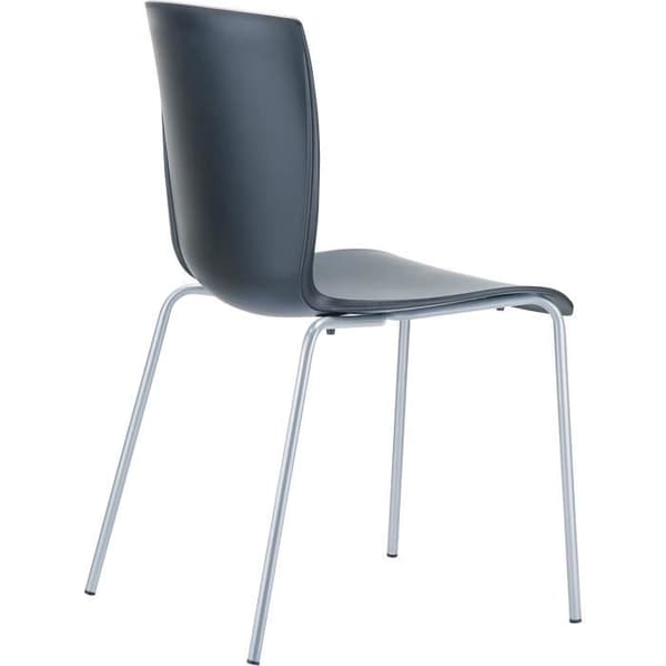 -CLP-Set med 2 stapelbara trädgårdsstolar Mio i plast med aluminiumben-Array svart