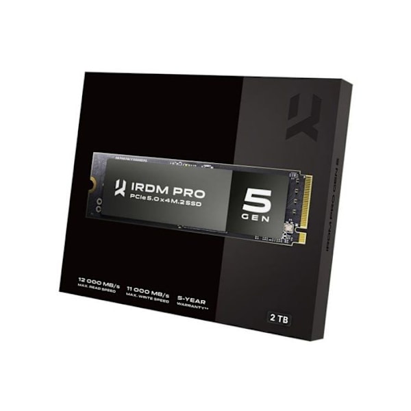 Goodram IRDM PRO Gen 5 2TB Disco SSD 2280 12000 MB/s NVMe M.2 PCIe Gen5 3D TLC NAND