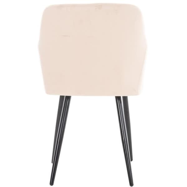 -CLP-Set med 2 Shila matsalsstolar med svart metallunderrede-Array beige