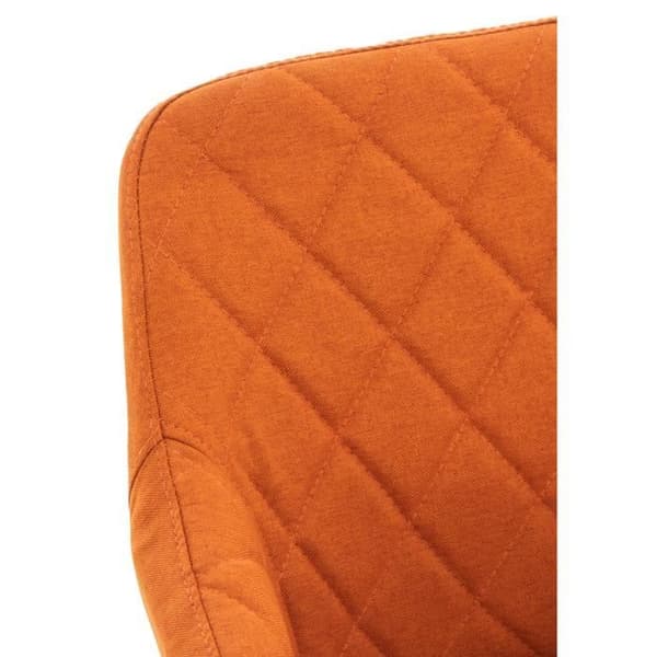 -CLP-Set med 2 Shila matsalsstolar med svart metallunderrede-Array orange