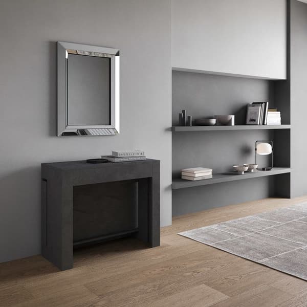 Konsol utbyggbar - ITAMOBY - Evolve - Antracit Spatulé - 90→302 cm - Melaminpaneler Anthracit Spatel