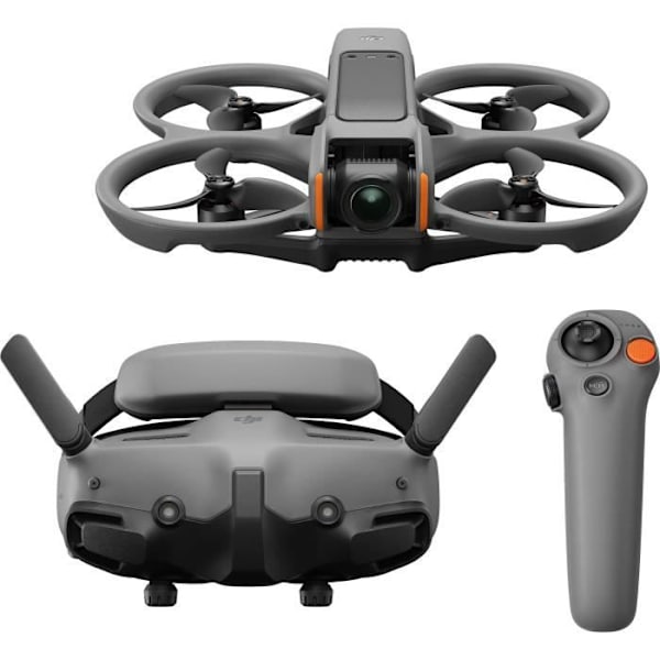 Drönare - DJI - Avata 2 - 4K-kamera - Batteritid 25 min - RC Motion 3 och Goggles 3 Grå