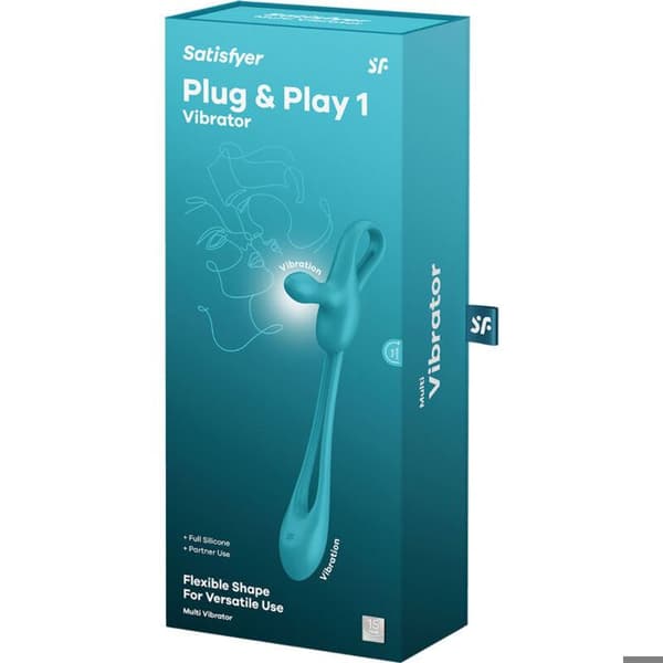 SATISFYER - PLUG & PLAY 1 MULTIVIBRATOR FLEXIBEL - Turkos