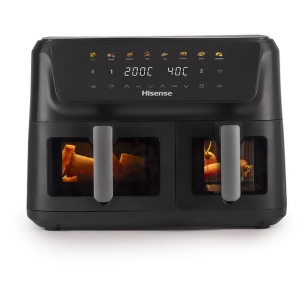 Hisense Luftfritös HAF2700DCD 11L Dubbel Korg 2700W 8 Program Touch Svart Nero