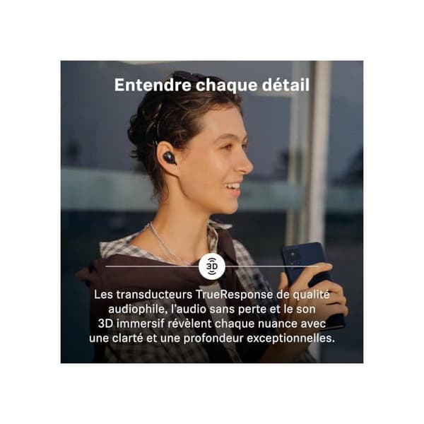 Bluetooth-hörlurar - SENNHEISER - Momentum True Wireless 5 - Hybrid brusreducering - Batteritid 40 h - Bluetooth 6.0 Denim