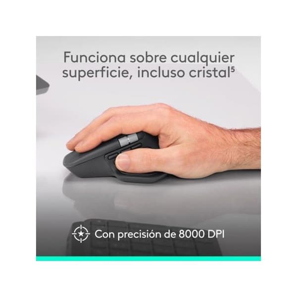 Trådlös mus - LOGITECH - MX Master 4 - Ergonomisk - 8000 DPI - Bluetooth och 2,4 GHz