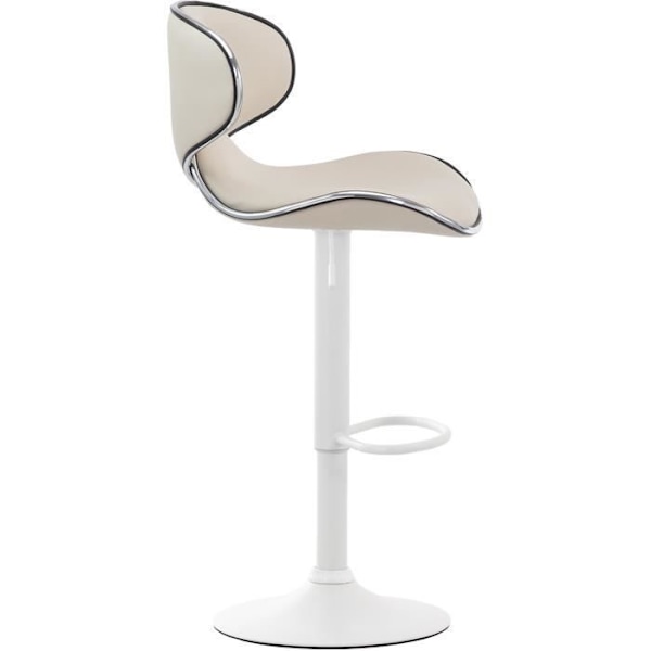 Barstol - CLP - Las Vegas V2 - Imiterat läder - Beige - Modern design Gräddvit