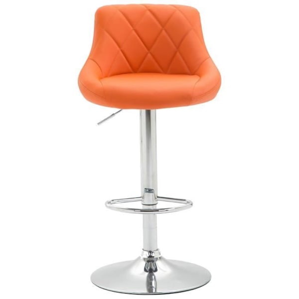 Lazio barstolar i konstläder - Orange - Justerbar i höjdled - Design - Bekväm Orange