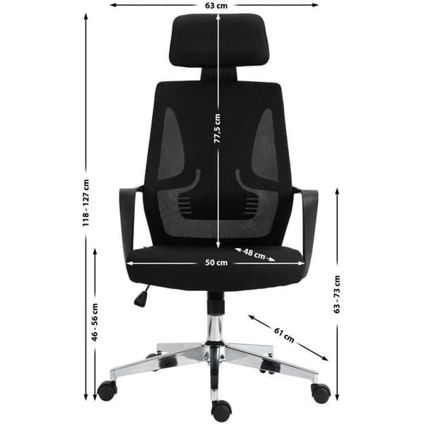 -CLP-Ergonomisk skrivbordsstol Kanab-Array svart