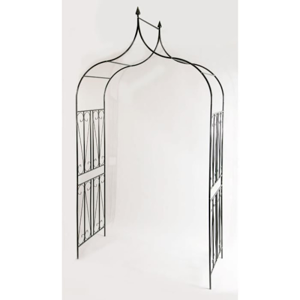 Trädgårdsbåge - CLP - Båge för rosor - Metall - 270 cm - Grön - Markfäste