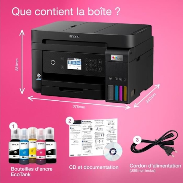 Epson Ecotank ET-3850 multifunktionsskrivare