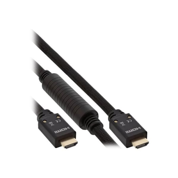 HDMI-kabel med Ethernet InLine - 20m - Svart - Stöd för 4K, 3D och ARC svart