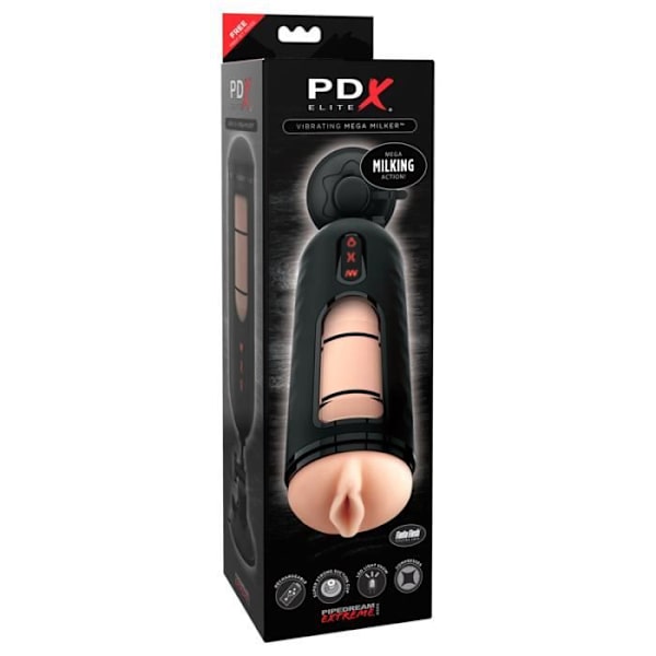 Masturbator - Pipedream - Mega Milker - Vibrant - 7 rytmer - Texturerad hylsa Beige