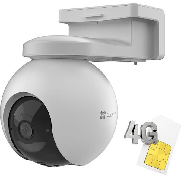 Motoriserad utomhuskamera - EZVIZ - HB8 2K - 10400mAh batteri - Färg mörkerseende - AI-detektion - 360° Vit