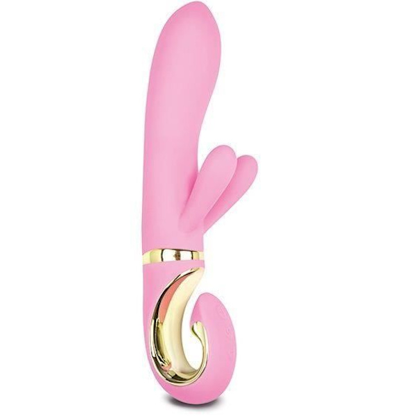 G-Rabbit Pink Rampant Bunny Vibrator - G-VIBE - 3 motorer - 6 vibrationslägen Rosa