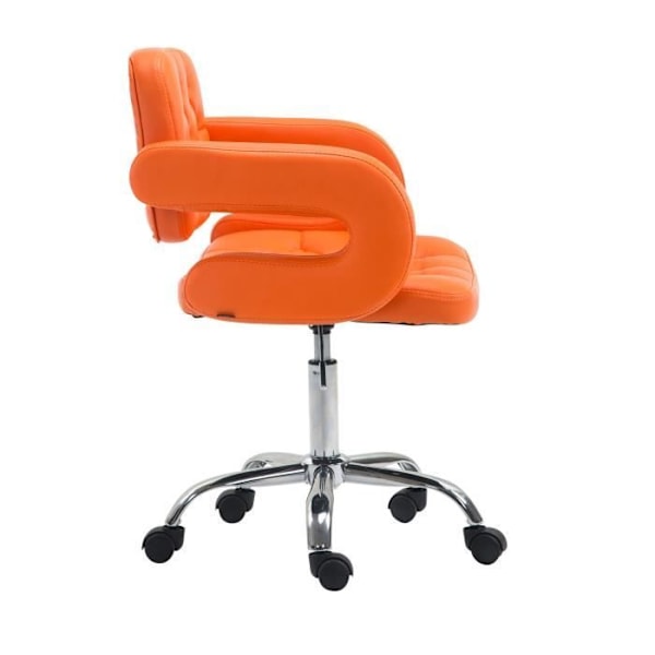 Dublin arbetspall i konstläder - CLP - Justerbar i höjdled - Vridbar - Orange Orange