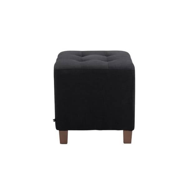 Taburett - SEYSSEL - Antik Glans - Svart - Tyg 100% polyester - Nutida design Svart