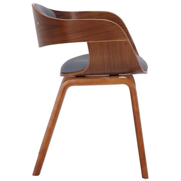 Kingston Visitor Chair i konstläder - CLP - Valnöt - Maximal komfort - Modern design - Grå Grå