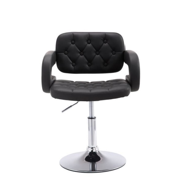 Dublin Faux Leather Lounge Chair - CLP - elegant och vridbar - Svart