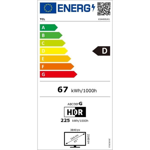 TV LED Tcl QD-Mini LED QLED 65A400U 164 cm 2026