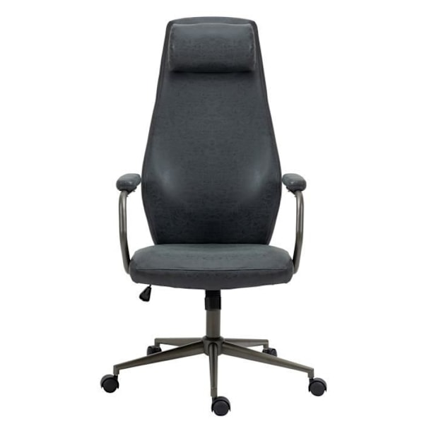 Pocatello kontorsstol i konstläder - CLP - Antik svart - Justerbar - Svängbar - Elegans - Chic Antiksvart