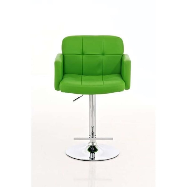 Barstol - CLP - LOS ANGELES - PU-design - Justerbar 64-85 cm - 360° vridbar grön