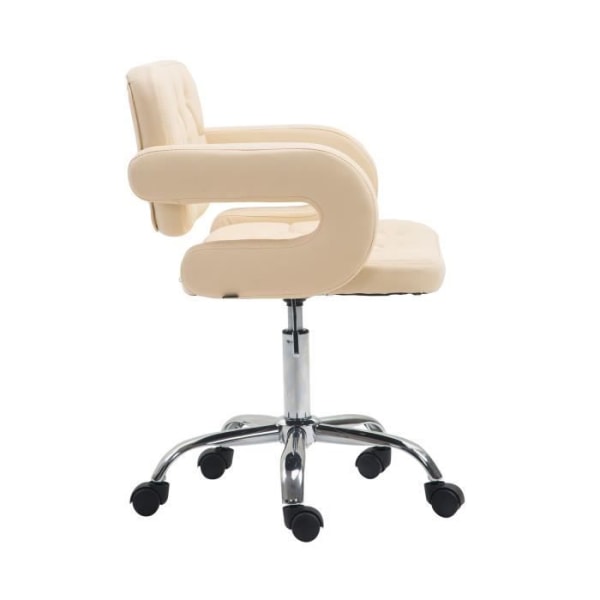 Dublin Faux Leather Task Pall, Cream grädde
