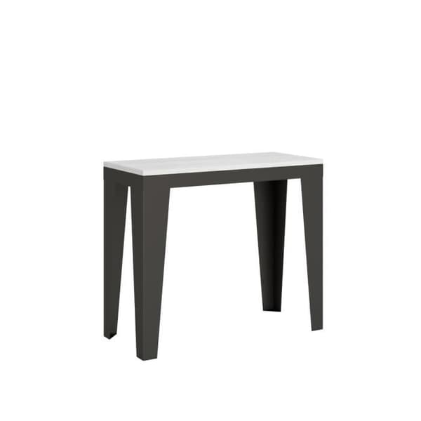 Väggkonsol Utsträckbar 90x40/196 cm Flame Small Evolution Ask Vit ram Antracit Vit