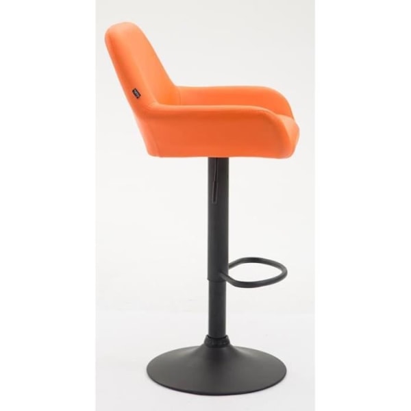 Set med 2 barstolar Braga i Syntetläder, Orange-Svart Orange-svart