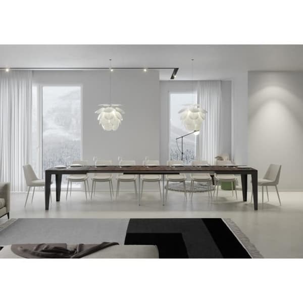 Utvidbart Bord - Eld - Evolution - Valnöt - 90x120 cm - 10 Platser - Metall Valnöt