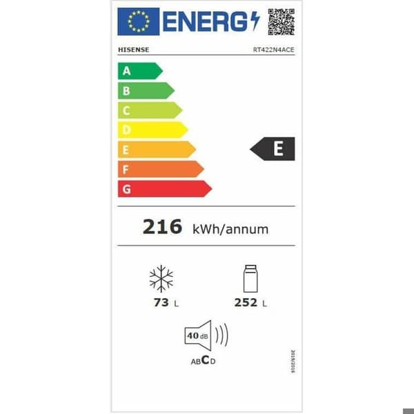 Hisense RT422N4ACE Kylskåp Grå