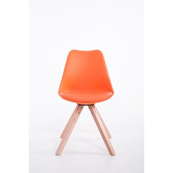 Toulouse matsalsstol - CLP - Imiterat läder - Orange-Nature - Skandinavisk design Orange-Natur