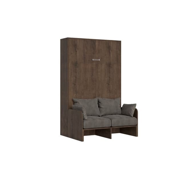 Fällbar säng - ITAMOBY - KENTARO - 120x190 cm - Inbyggd soffa - Valnöt (ALESSIA 20) Valnöt