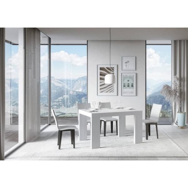 Utbyggbart bord - Roxell - 90x120/224 cm - Vit Ask Vit