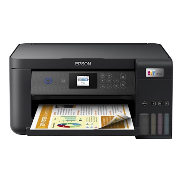 Multifunktionsskrivare - Epson - Ecotank ET-2850 - Bläckstråleskrivare - Trådlös - A4 Svart