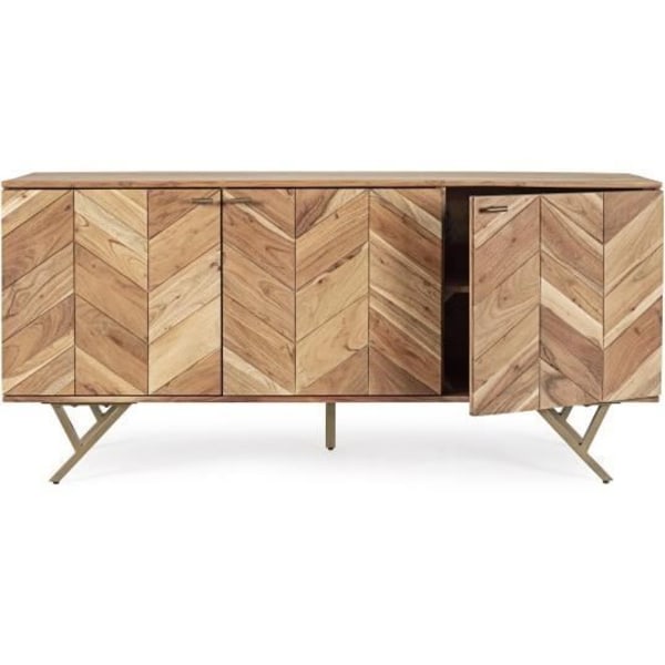 Acacia Wood Sideboard - BIZZOTTO - Raida - 3 dörrar - Polyuretan finish