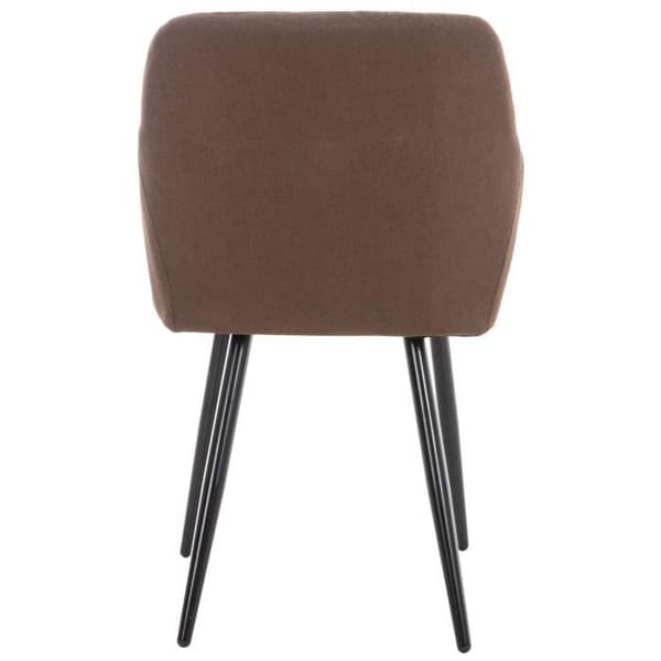 -CLP-Set med 2 Shila matsalsstolar med svart metallunderrede-Array kastanj