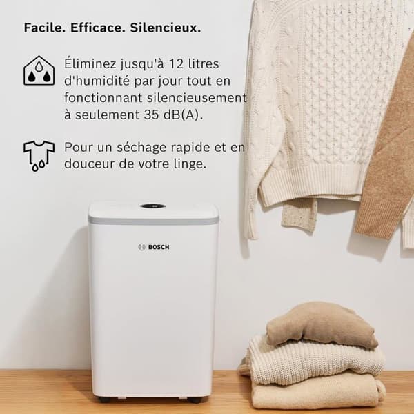 Déshumidifier Bosch Home Comfort Dry 2000 55 m³ vit Vit