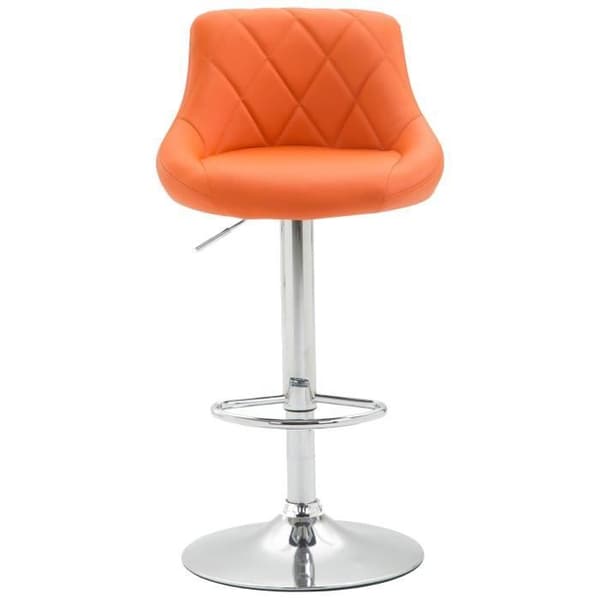 -CLP-Barstol Lazio i konstläder med metallfot-Array orange