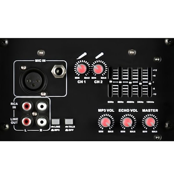 Bärbar aktiv högtalare - Wharfedale Pro - EZ-12A - 100W - Bluetooth - 12 tum Svart
