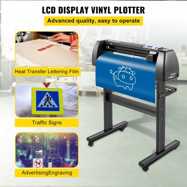 Vinylskärplotter - VEVOR - 870 mm - Stöder Windows, MAC - LED - Justerbar styrka, hastighet - Tillverkning av skyltetiketter