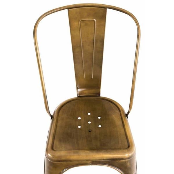 Benedikt stapelbara metallstolar - CLP - Set med 4 - Gul - Modern - Design guld-