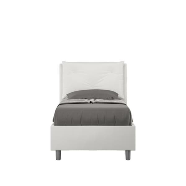 Säng 1 plats stoppad Appia - vit - Säng - 80x190 cm - Elegans - Chic Vit