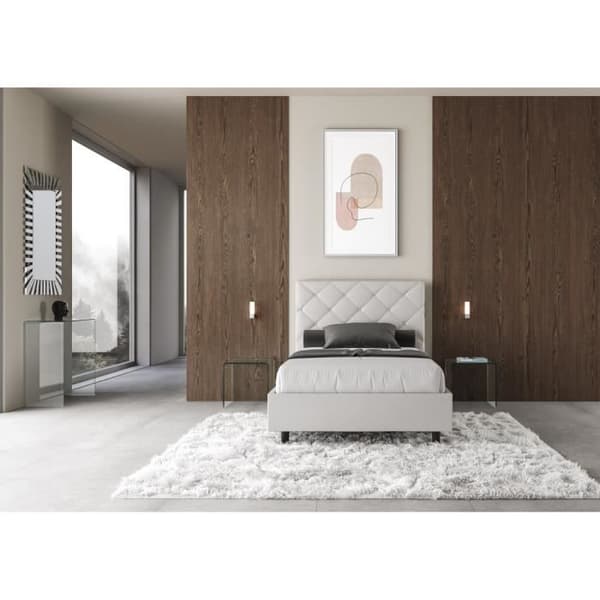 Dubbel förvaringssäng - Priya - 140x200 - Vit - Samtida - Lamellförvaring Vit